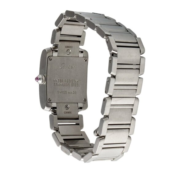 Cartier Ladies Pink Tank Française Mother of Pearl Watch main image 4